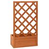 vidaXL Garden Trellis Planter Orange 50x25x90 cm Solid Firwood