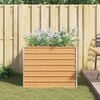 vidaXL Garden Raised Bed 100x100x77 cm Galvanized Steel Silver