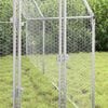 vidaXL Chicken Cage Silver 400x100x190 cm Galvanised Steel