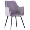 vidaXL Dining Chairs 2 pcs Grey Velvet