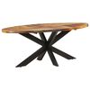 vidaXL Dining Table Oval 200x100x75 cm Solid Reclaimed Wood
