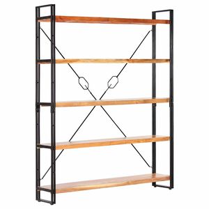vidaXL Bookcase | Natural Acacia | Solid acacia wood | 140x30x180 cm | Bookcase