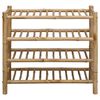vidaXL Shoe Rack with Shelf Natural 68 x 28 x 63 cm Bamboo