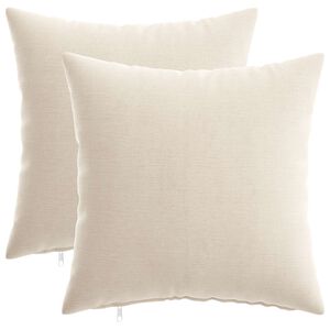 vidaXL Cushion Cover 2 pcs HEERLEN Cream 40 x 40 cm Chenille Fabric