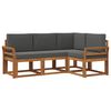 vidaXL Outdoor Sofa Set 4 pcs Natural and Anthracite