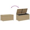 vidaXL Garden Storage Box Mix Beige 190L Poly Rattan