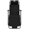 vidaXL Folding Sun Loungers 2 pcs with Footrests Steel Black