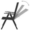 vidaXL Folding Garden Chairs 4 pcs Aluminium and Textilene Black