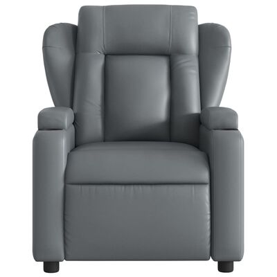 vidaXL Electric Massage Recliner Chair Grey Faux Leather