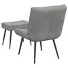 vidaXL Relaxing Chair with Stool Light Grey Velvet