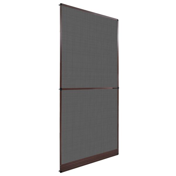 vidaXL Hinged Insect Screen Manual Brown and Black 100 x 215 cm