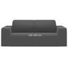 vidaXL 2-Seater Stretch Couch Slipcover Anthracite Polyester Jersey