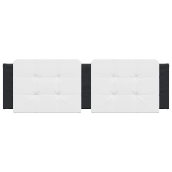 vidaXL Headboard Cushion "Zadar" Black and White 153 cm Faux Leather