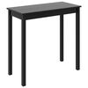 vidaXL Kitchen Table | Black | MDF, Pine Wood | 115x55x107 cm | Stylish Look