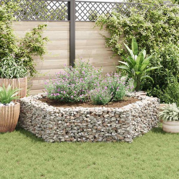 vidaXL Hexagonal Gabion Raised Bed 200x173x40 cm