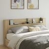 vidaXL Headboard Cabinet with LED Sonoma Oak 220x16,5x103,5 cm