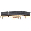 vidaXL 5 Piece Garden Pallet Sofa Set with Cushions Solid Wood Acacia