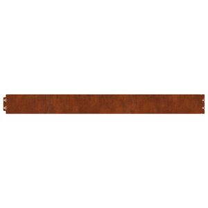 vidaXL Lawn Edging 30 pcs Rusty 103 x 0.05 x 20 cm Weathering Steel