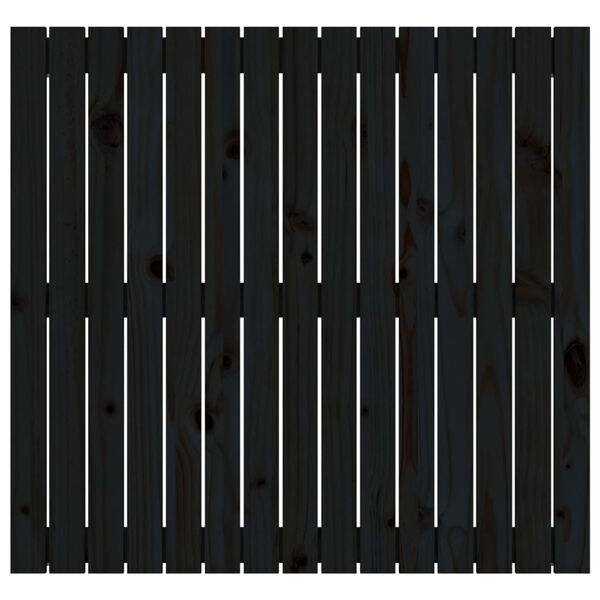 vidaXL Wall Headboard Black 95.5x3x90 cm Solid Wood Pine
