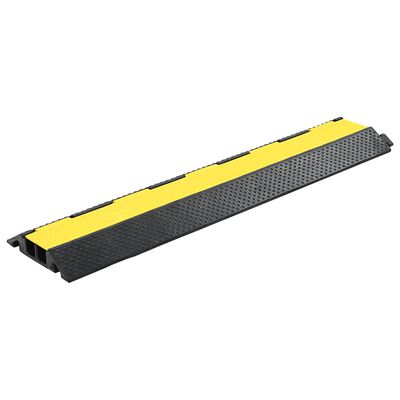 vidaXL Cable Protector Ramp 2 Channels Rubber 101.5 cm