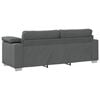 vidaXL Sofa 3 pcs Dark Grey Fabric