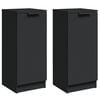 vidaXL Sideboards 2 pcs Black 30x30x70 cm Engineered Wood