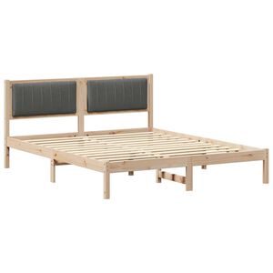 vidaXL Bed Frame with Upholstered Headboard Dark Grey 150 x 200 cm
