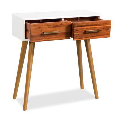 vidaXL Console Table Solid Acacia Wood 70x30x75 cm