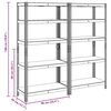 vidaXL 5-Layer Heavy-duty Shelves 2 pcs Anthracite Steel&Engineered Wood