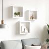 vidaXL Wall Cube Shelves 3 pcs White MDF