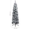 vidaXL Slim Artificial Pre-lit Christmas Tree with Ball Set Green 150 cm