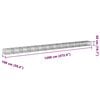 vidaXL Gabion Basket with Cover 1200x100x50 cm Galvanised Iron