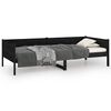 vidaXL Day Bed without Mattress Black Solid Wood Pine 90x190 cm