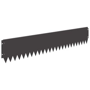 vidaXL Lawn Edging 10 pcs 103 x 20 cm Steel Black