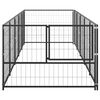 vidaXL Dog Kennel Black 5 m² Steel