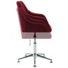 vidaXL Swivel Dining Chairs 4 pcs Wine Red Fabric