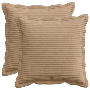 vidaXL Cushion Cover 2 pcs HOUTEN Brown 40 x 40 cm Corduroy