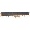 vidaXL 6 Piece Garden Pallet Sofa Set with Cushions Solid Wood Acacia