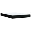 vidaXL Box Spring Bed with Mattress Black Queen Fabric