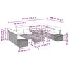 vidaXL Garden Sofa Set with Storage 11 pcs Grey Poly rattan