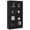 vidaXL Book Cabinet Black Oak 82.5 x 30.5 x 150 cm Engineered Wood