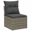 vidaXL Garden Sofa Set with Storage 8 pcs Grey Poly Rattan