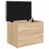 vidaXL Storage Bench Sonoma Oak 62x42x45 cm Engineered Wood