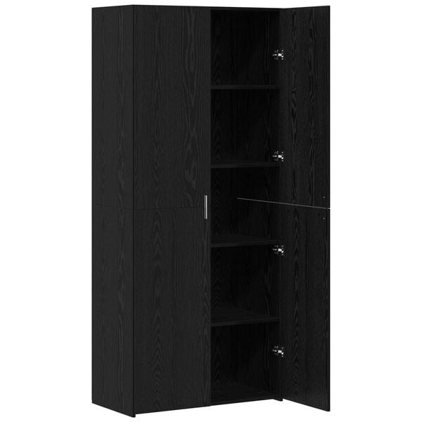 vidaXL Highboard 2 pcs Black Oak 80 x 42 x 185 cm