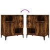 vidaXL Sideboards 2 pcs Smoked Oak 60x35x70 cm Engineered Wood