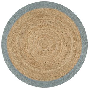 vidaXL Area Rug | Natural | Braided Jute | Medium | Durable | Area Rug | Round