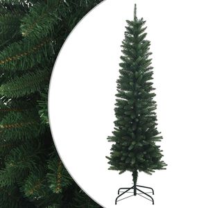 vidaXL Artificial Slim Christmas Tree 150 cm PE and PVC Green