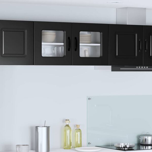 vidaXL Kitchen Cabinet Kalmar Black 80 x 31 x 40 cm Engineered Wood
