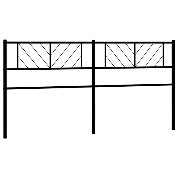 vidaXL Metal Replace Headboard Black 180 cm