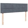 vidaXL Ottoman Bed with Mattress & LEDs Dark Grey Double Velvet